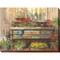 Outdoor Living and Style Red and Yellow Gardeners Retreat Outdoor Canvas Rectangular Wall Art Decor 40" x 30"